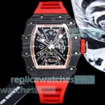 Swiss Copy Richard Mille RM12-01 Tourbillon Gold Fiber TPT Red Rubber Watches